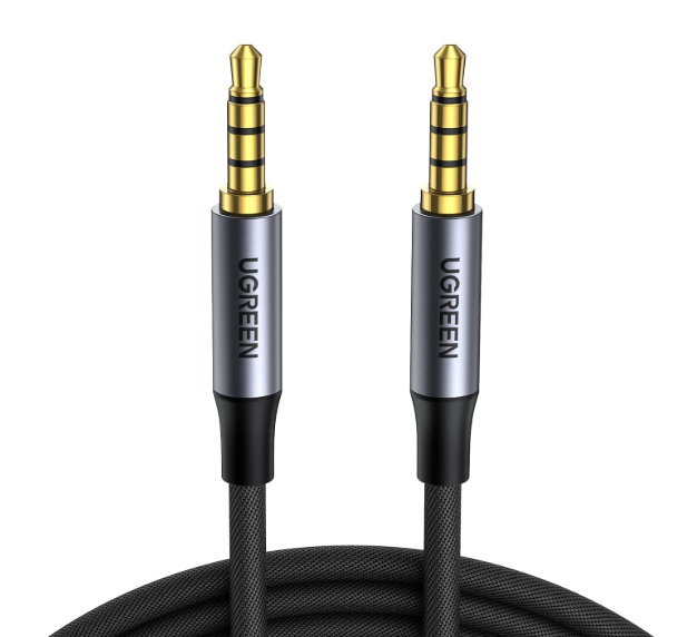 Ugreen 3.5mm Hi-Fi Erkek to Erkek TRRS Aux Ses ve Mikrofon Kablosu 2 Metre