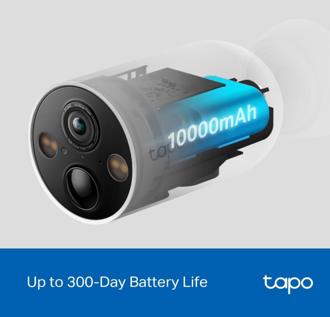 Tapo C425, 2K 4MP QHD, AI Desteği, Renkli Gece Görüşü, 300 Gün Şarj Süresi, Su Geçirmez, Yerel/Bulut Depolama, 150° Geniş Açılı, Solar Panel Desteği, Kablosuz Bataryalı Güvenlik Kamerası